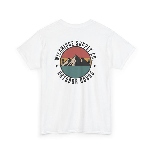 Wildridge Supply Co. Mountain Motel Key T-Shirt Front & Back Outdoor Graphic Tee for Hikers, Campers & Travelers