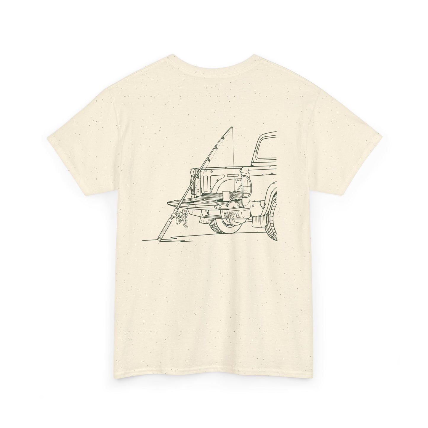 Truck Tailgate Fishing Graphic Tee – Minimal Outdoor Shirt