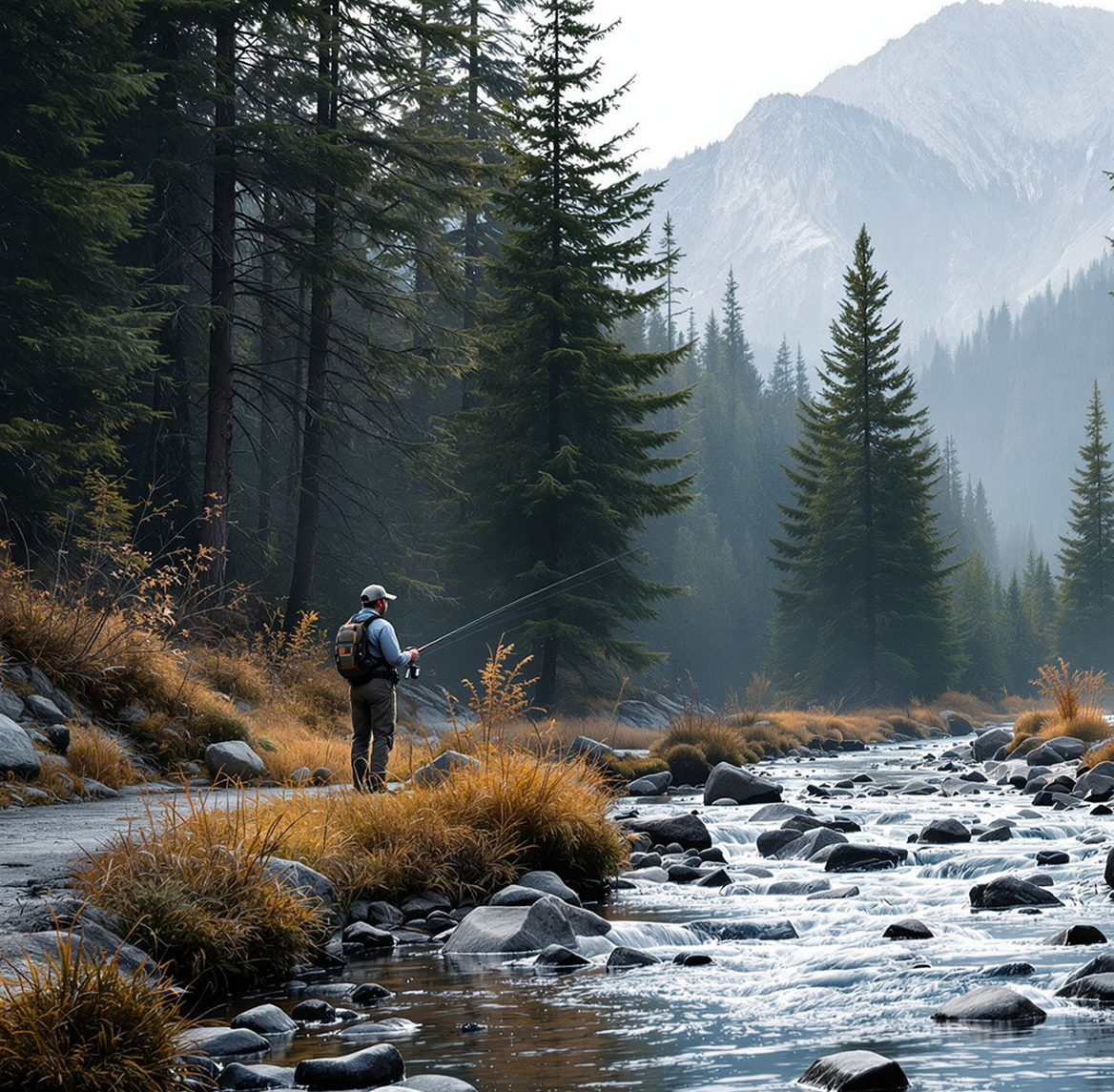 Trout Fishing Shirts | Vintage Fishing & River Graphic Tees