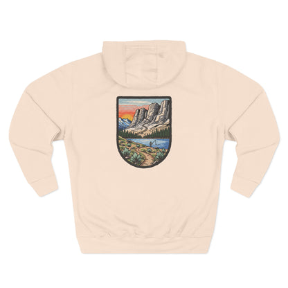 Adventure Landscape Hoodie Mountain Lake Patch Graphic