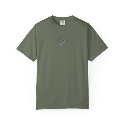Wildridge Supply Co. Comfort Colors Outdoor Graphic Tee – Canoe & Mountain Fishing Scene