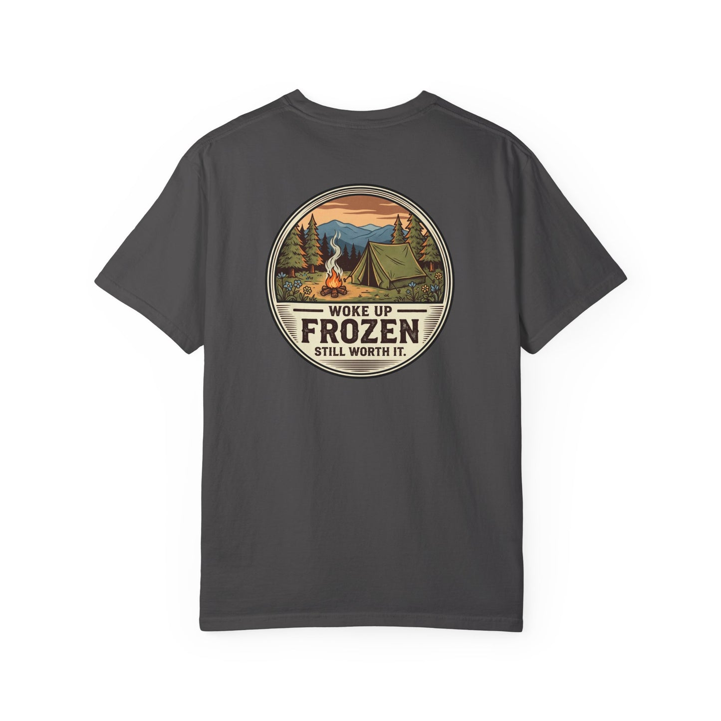 Woke Up Frozen Camping T-Shirt I Outdoor Camping Shirt