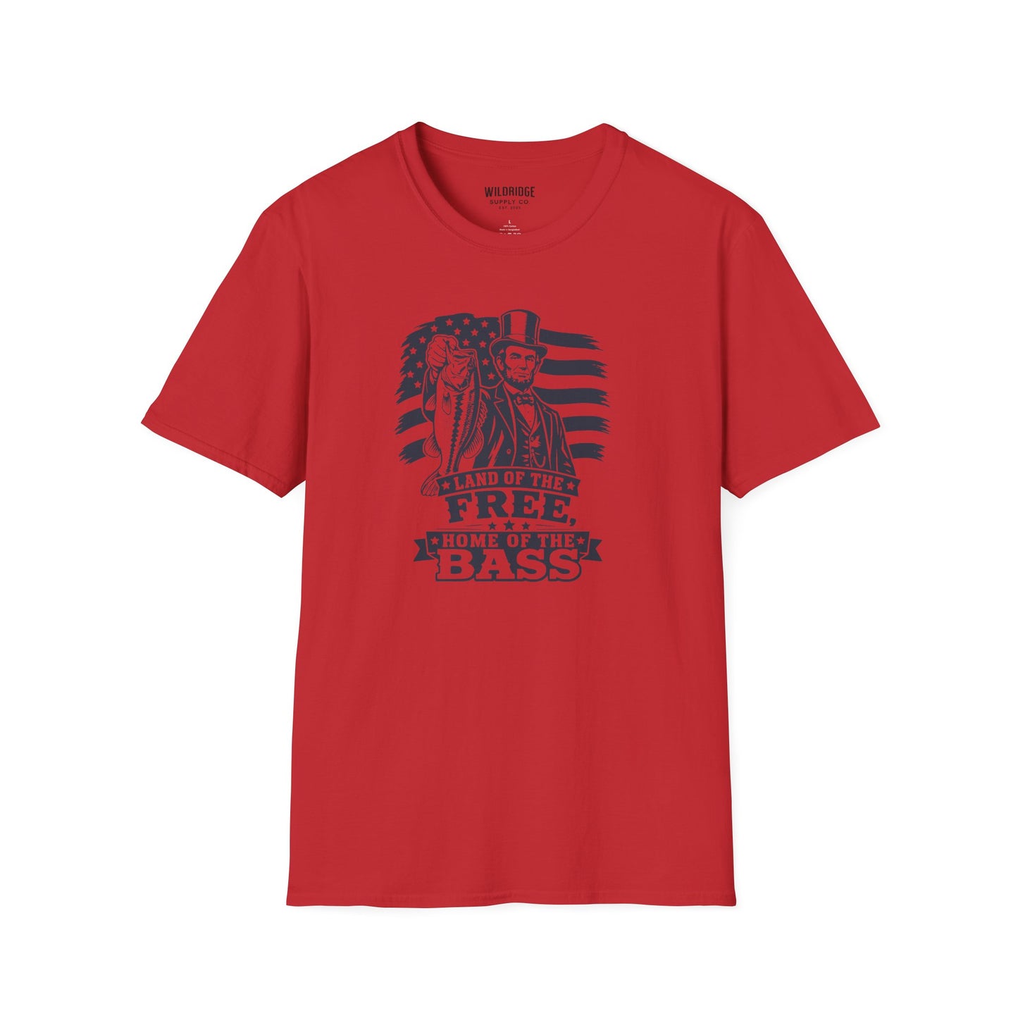 "Land of the Free, Home of the Bass" Patriotic Fishing Tee