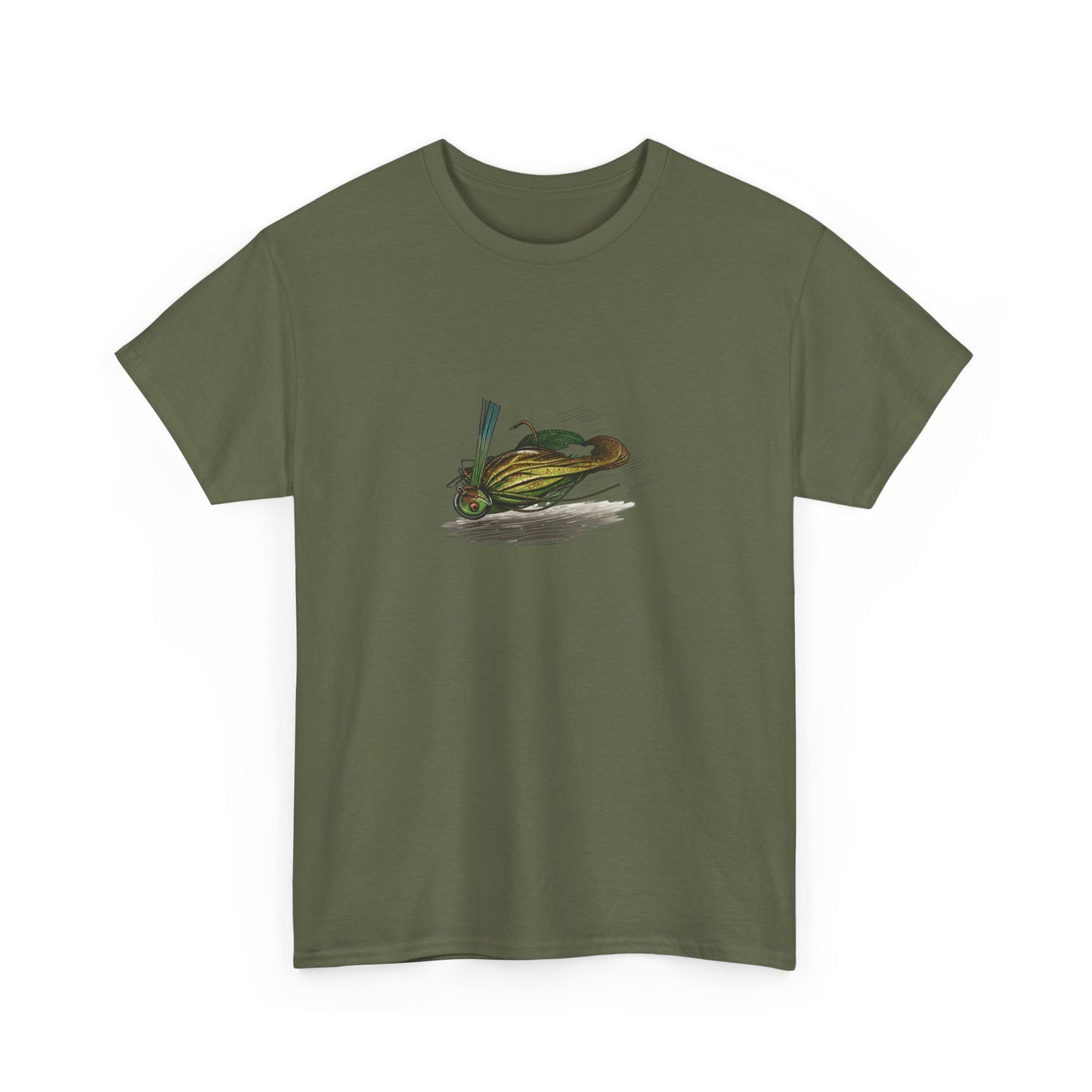 Green Pumpkin Football Jig Fishing T-Shirt – Lure Bass Fishing Tee
