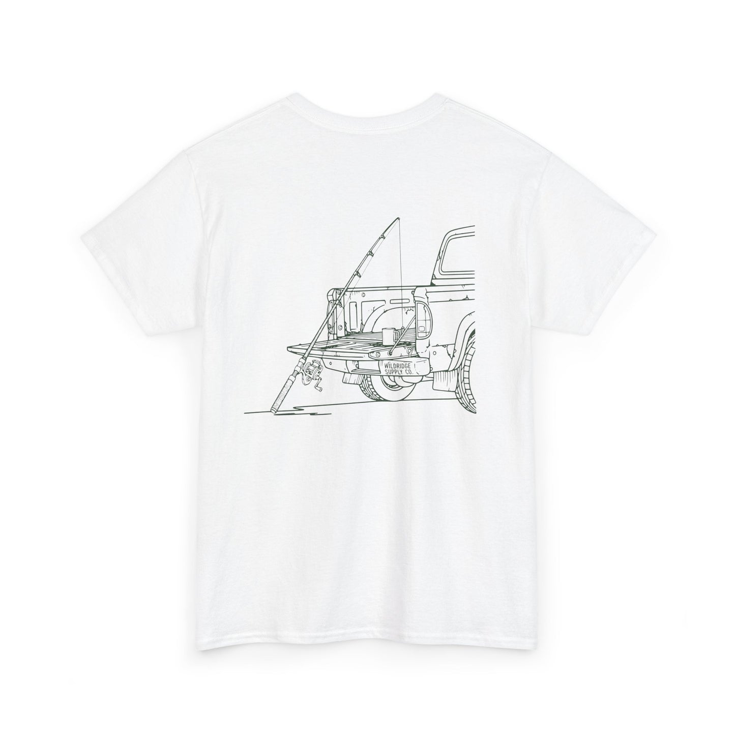 Truck Tailgate Fishing Graphic Tee – Minimal Outdoor Shirt