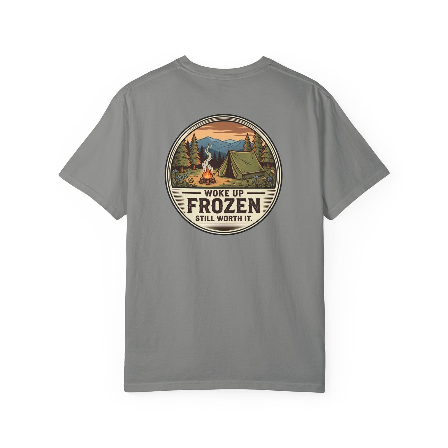 Woke Up Frozen Camping T-Shirt I Outdoor Camping Shirt