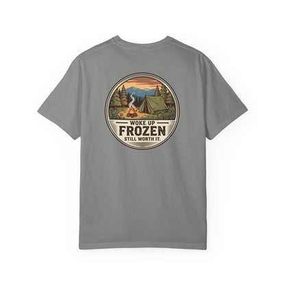 Woke Up Frozen Camping T-Shirt I Outdoor Camping Shirt