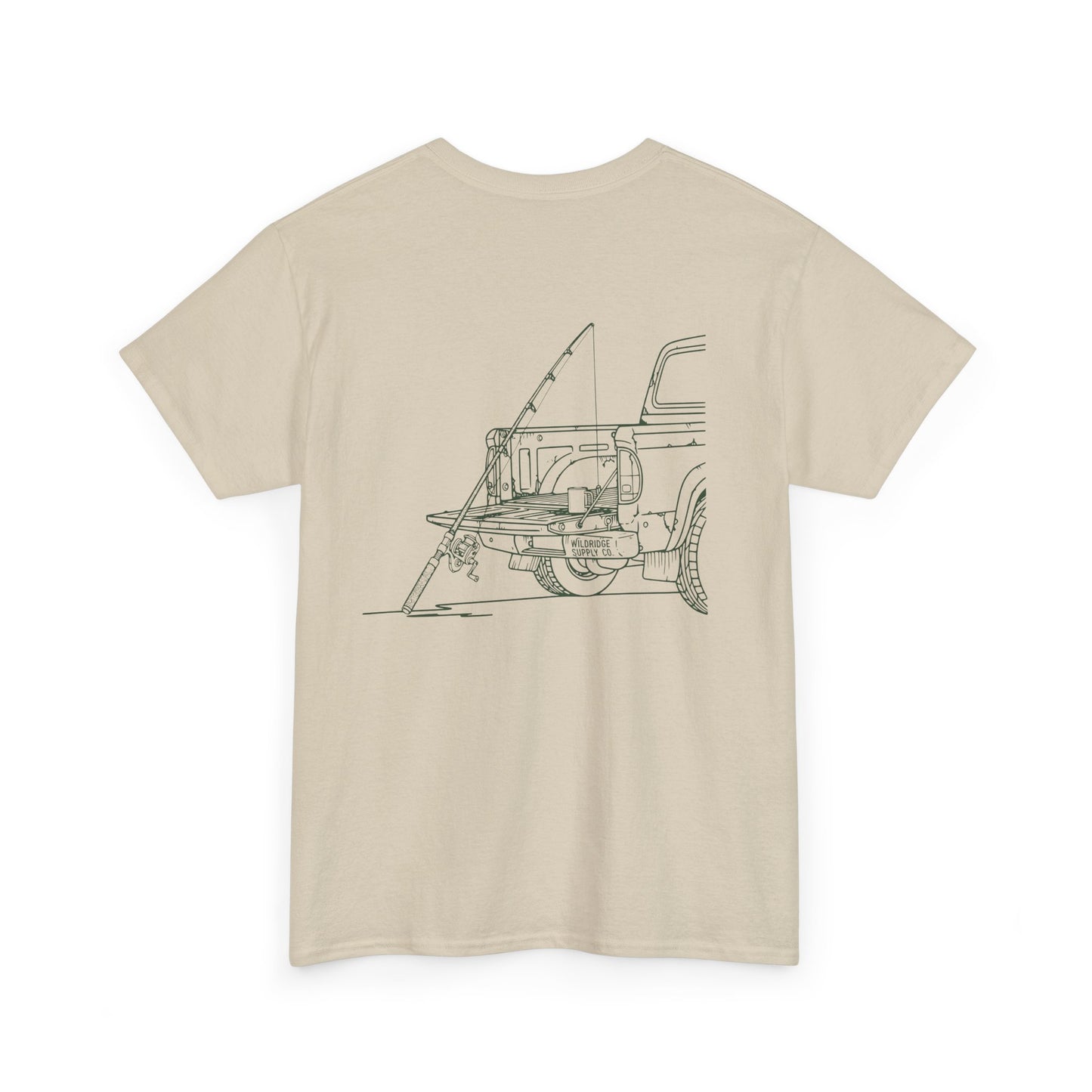 Truck Tailgate Fishing Graphic Tee – Minimal Outdoor Shirt