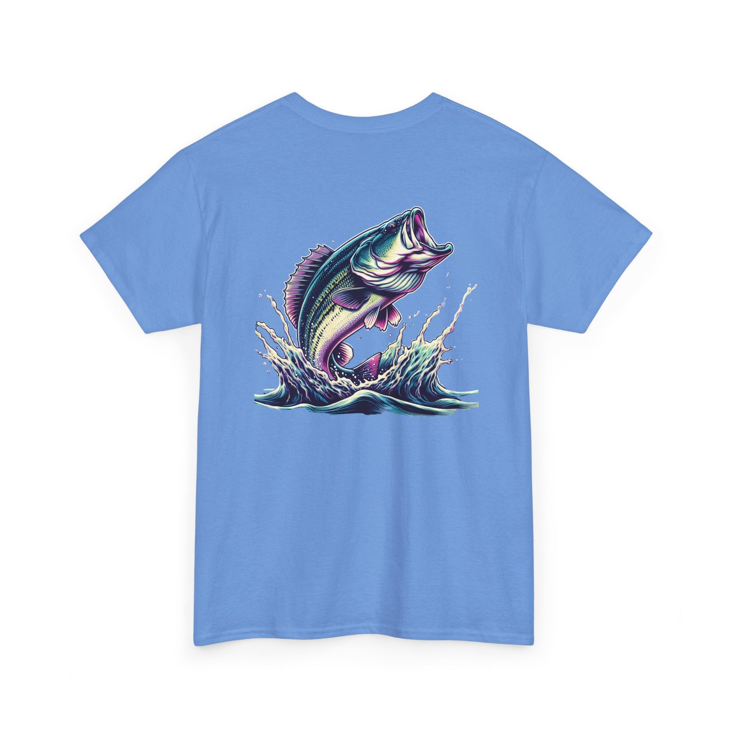 Bass Fishing Splash Graphic Tee – Jumping Largemouth Design