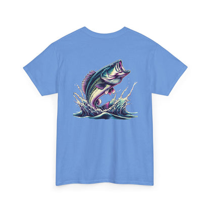 Bass Fishing Splash Graphic Tee – Jumping Largemouth Design