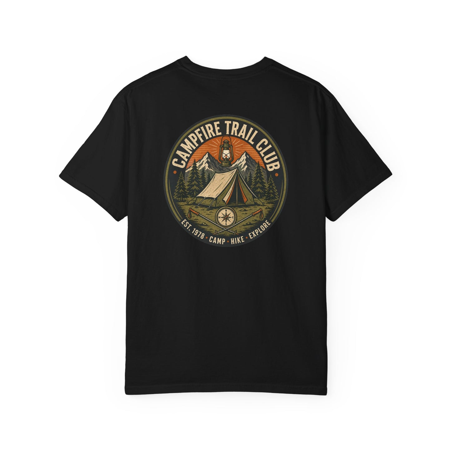 Campfire Trail Club Camping T-shirt — Campsite Shirt for Campers