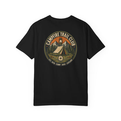 Campfire Trail Club Camping T-shirt — Campsite Shirt for Campers