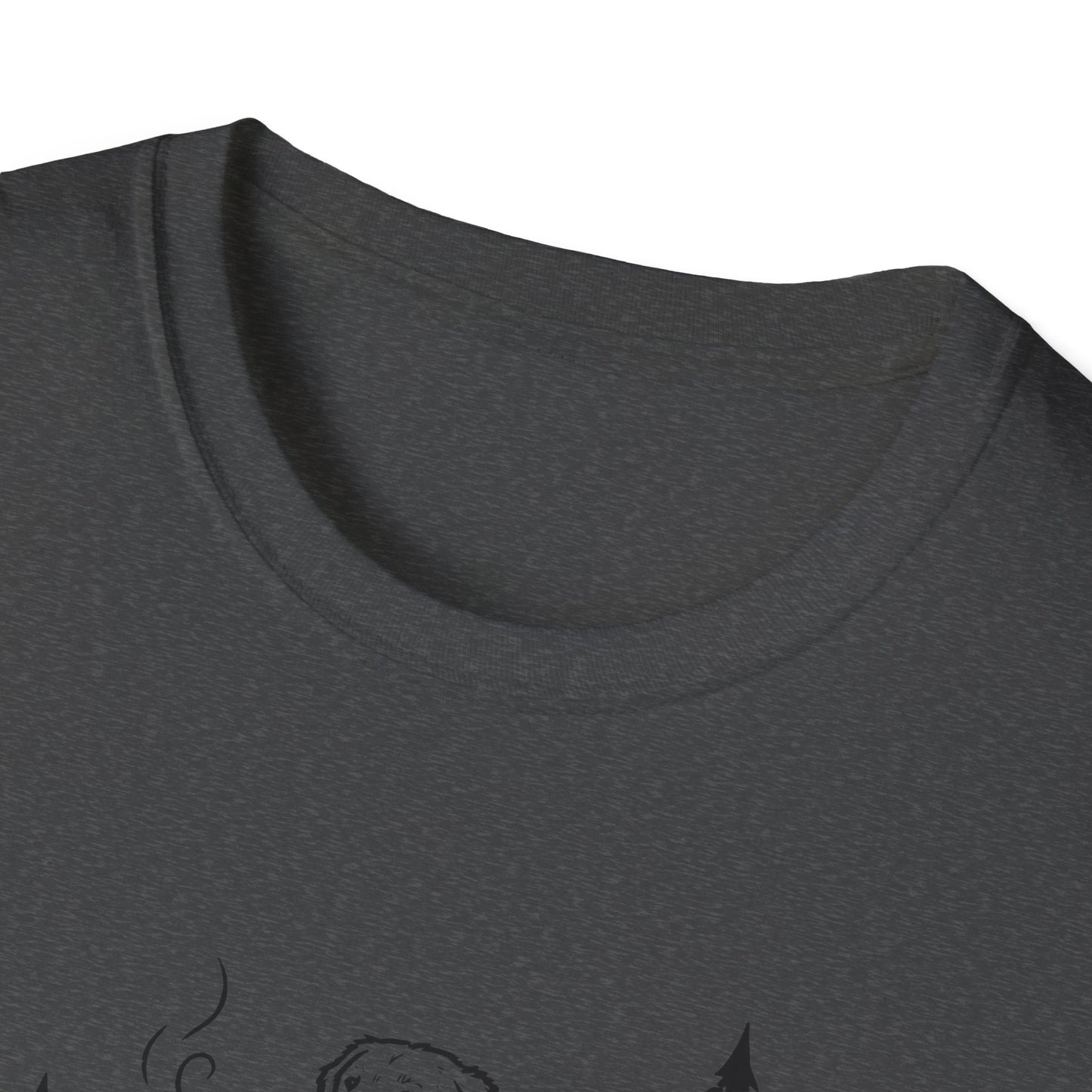 Camping Dog T-Shirt — "Cold Nose, Warm Fire, Good Dog" Graphic Tee