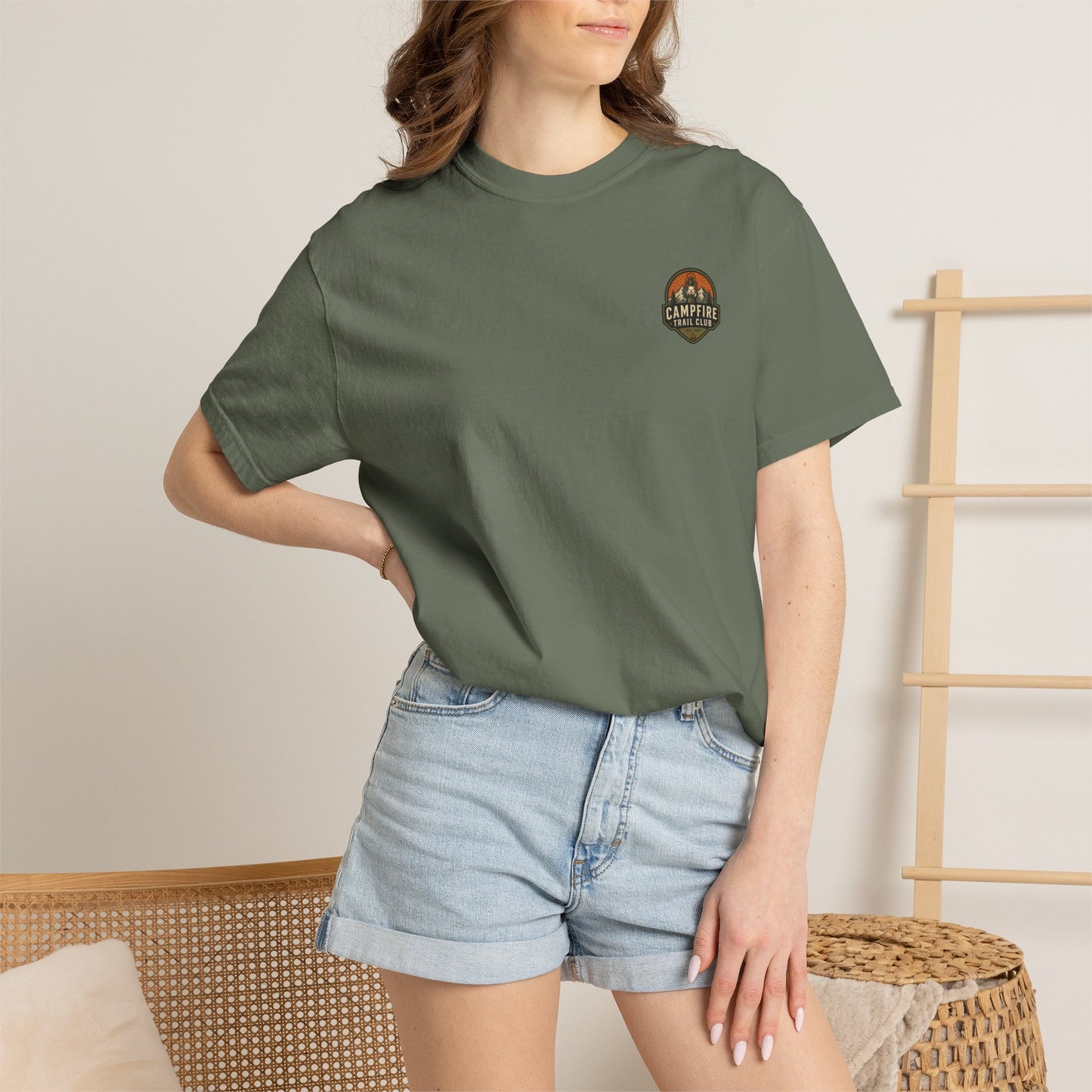 Campfire Trail Club Camping T-shirt — Campsite Shirt for Campers
