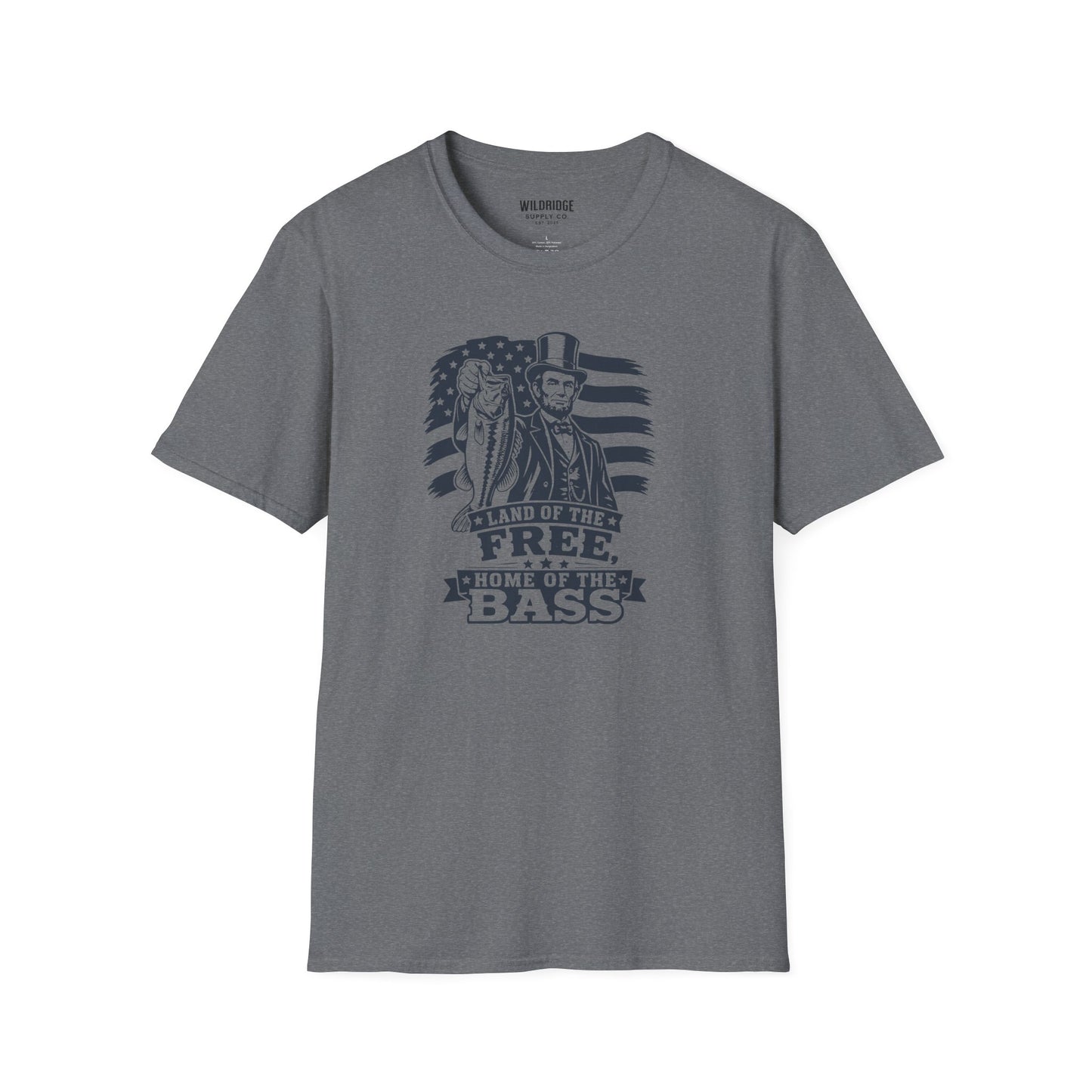 "Land of the Free, Home of the Bass" Patriotic Fishing Tee