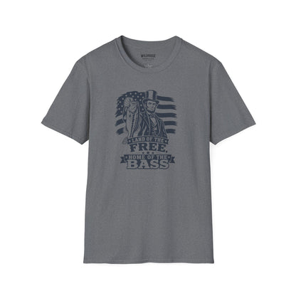 "Land of the Free, Home of the Bass" Patriotic Fishing Tee