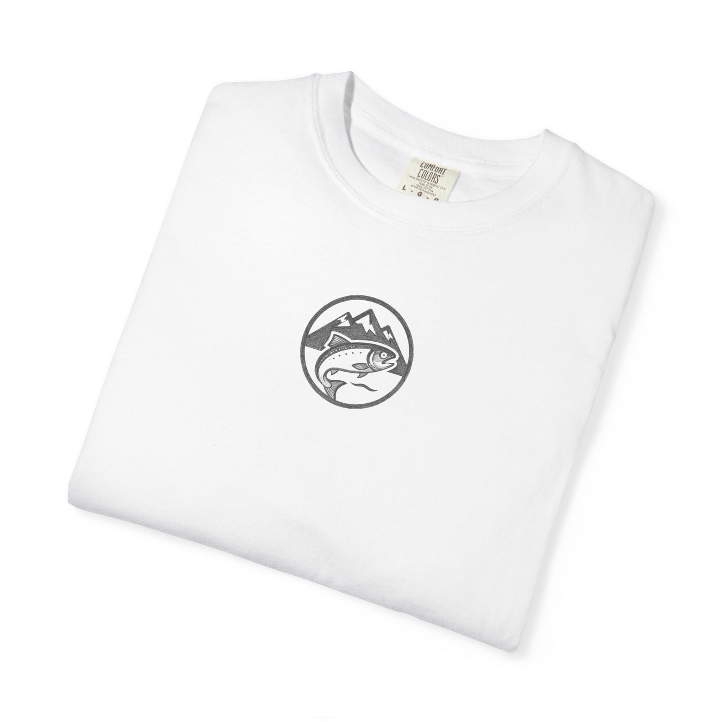 Wildridge Supply Co. Comfort Colors Outdoor Graphic Tee – Canoe & Mountain Fishing Scene