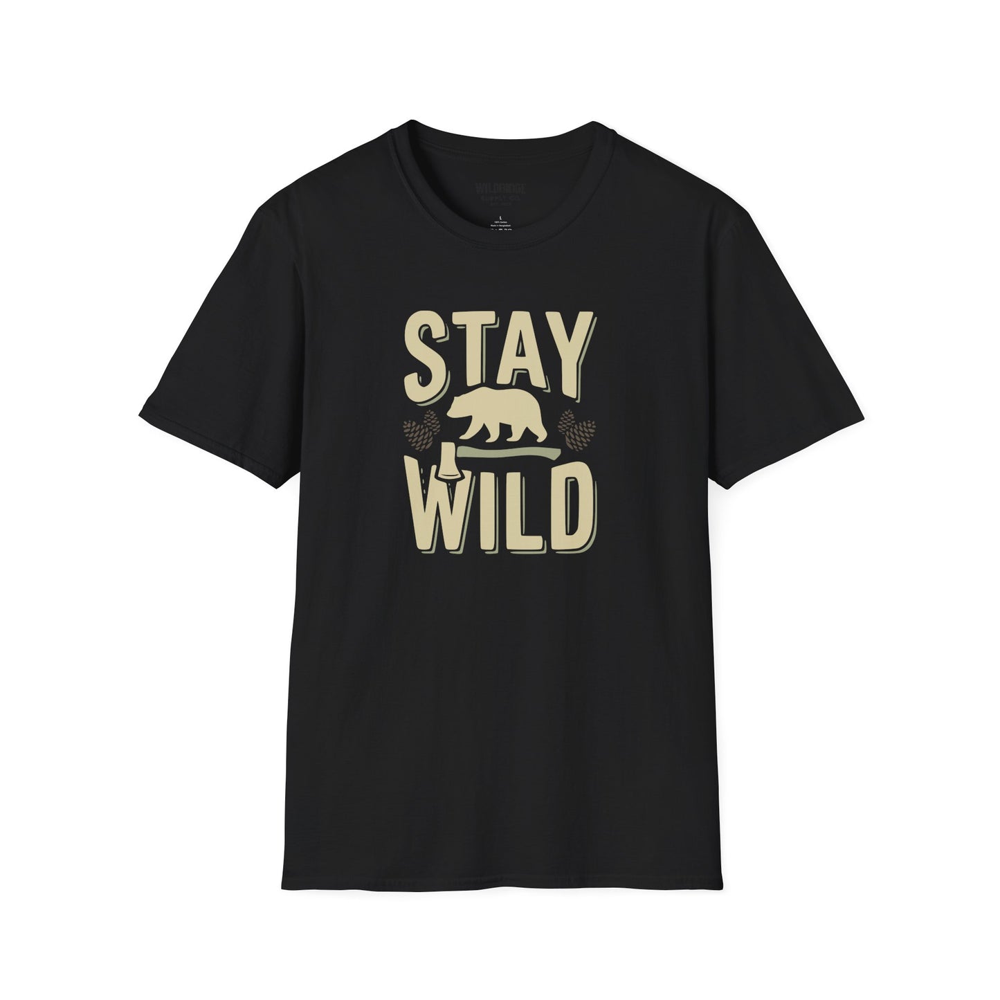 Stay Wild Bear T-Shirt Vintage Nature Graphic Tee for Outdoor Lovers