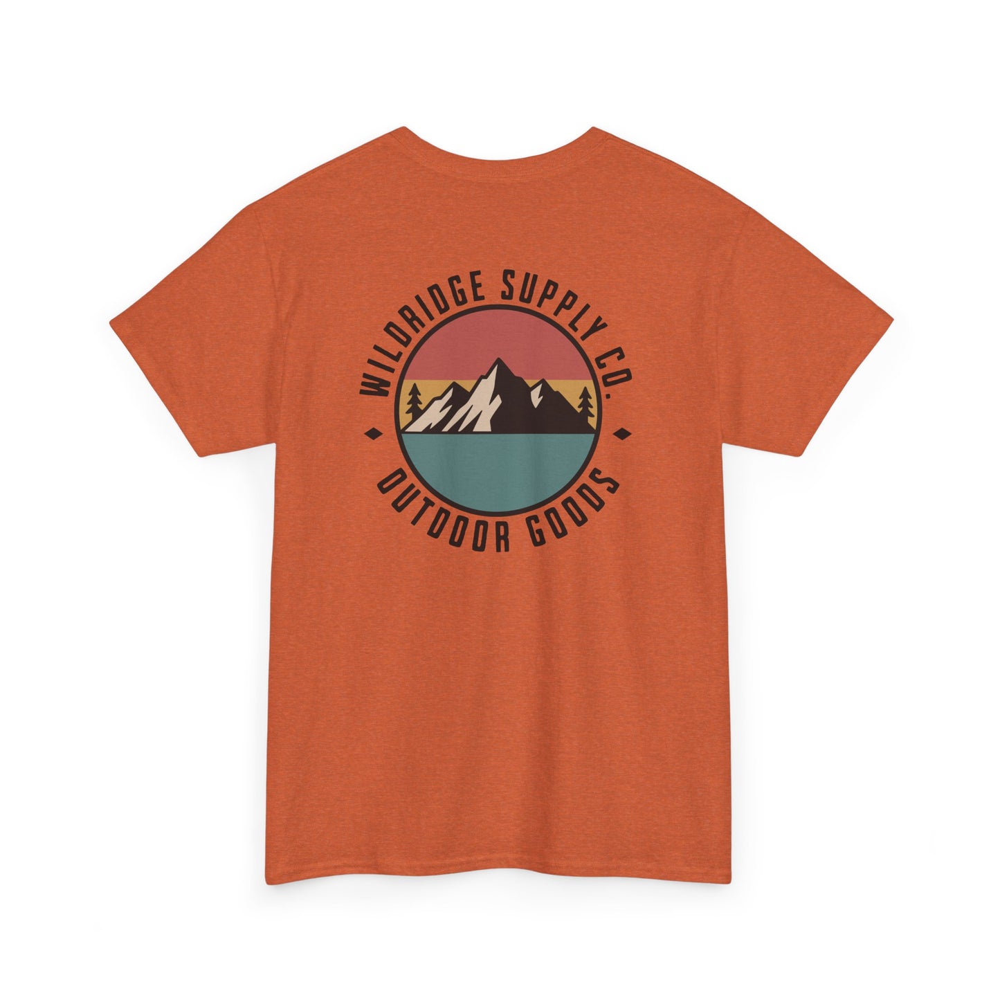 Wildridge Supply Co. Mountain Motel Key T-Shirt  Front & Back Outdoor Graphic Tee for Hikers, Campers & Travelers