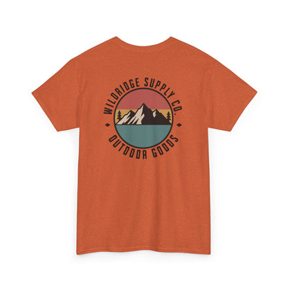 Wildridge Supply Co. Mountain Motel Key T-Shirt  Front & Back Outdoor Graphic Tee for Hikers, Campers & Travelers