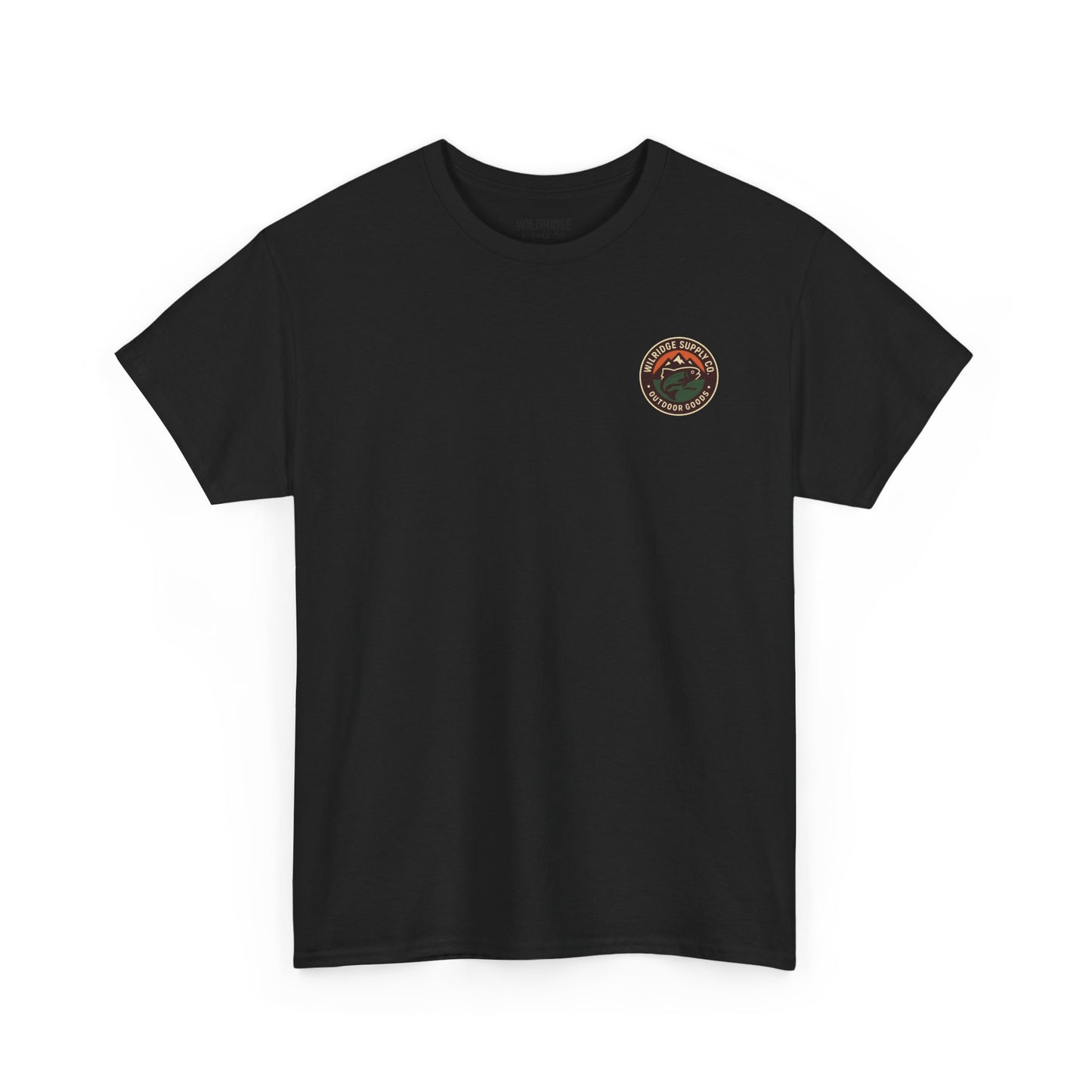 Wildridge Supply Co. “Campfire Coffee” T-Shirt – Retro Mug & Pine Tree Graphic | Outdoor Lifestyle Tee