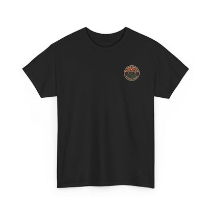 Wildridge Supply Co. “Campfire Coffee” T-Shirt – Retro Mug & Pine Tree Graphic | Outdoor Lifestyle Tee