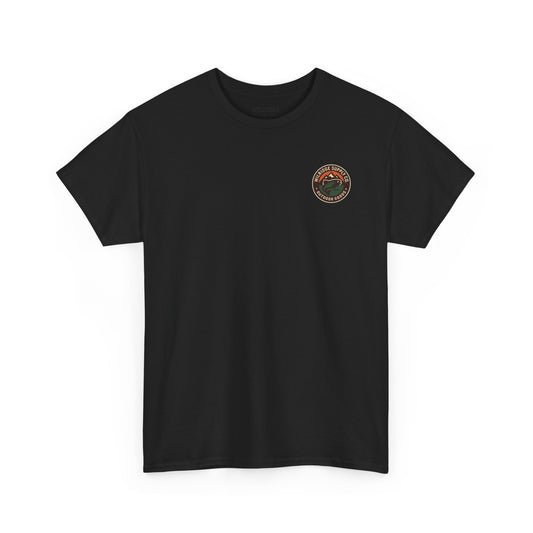Wildridge Supply Co. “Campfire Coffee” T-Shirt – Retro Mug & Pine Tree Graphic | Outdoor Lifestyle Tee