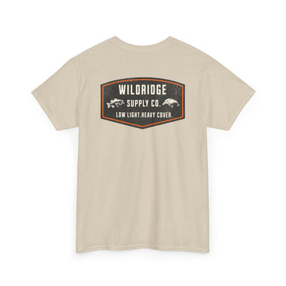 Low Light Heavy Cover fishing t-shirt back print Wildridge Supply Co