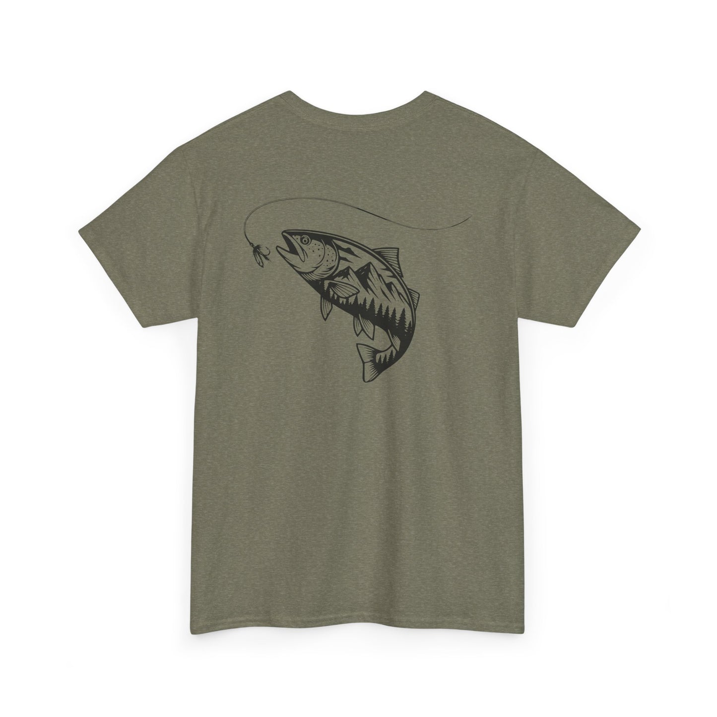 Fishing Tee — Jumping Fish Hook Graphic T-Shirt