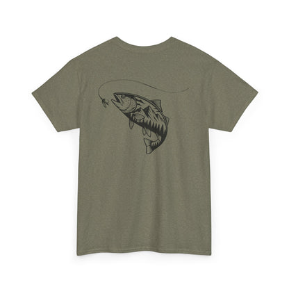 Fishing Tee — Jumping Fish Hook Graphic T-Shirt