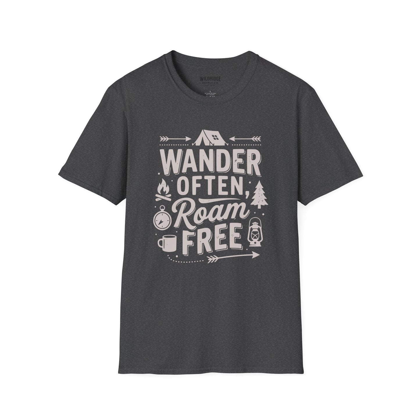 Wander Often, Roam Free Camping T‑Shirt