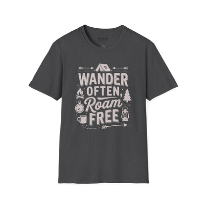 Wander Often, Roam Free Camping T‑Shirt
