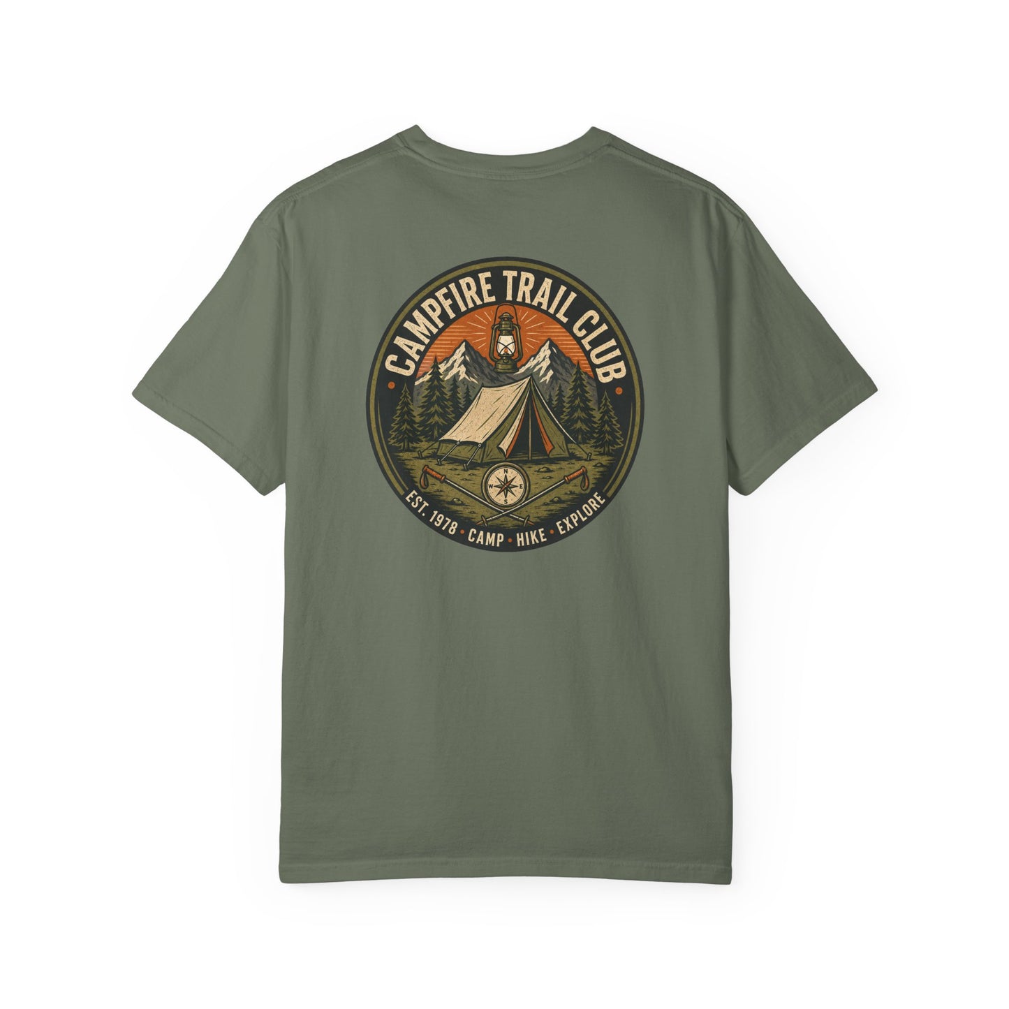 Campfire Trail Club Camping T-shirt — Campsite Shirt for Campers