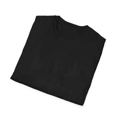 Camping Dog T-Shirt — "Cold Nose, Warm Fire, Good Dog" Graphic Tee