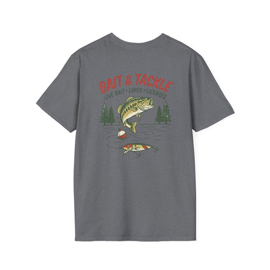 Bait & Tackle Fishing T-Shirt | Vintage Bass Fishing Graphic Tee