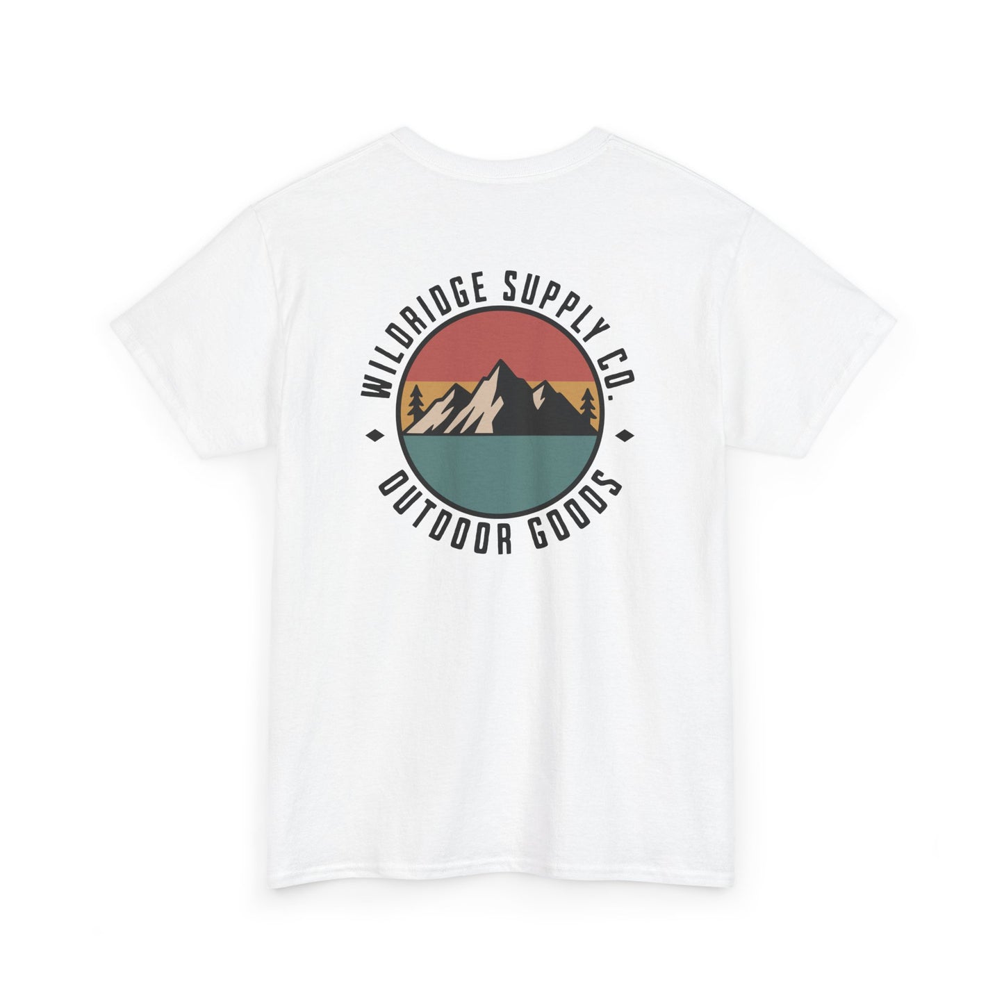 Wildridge Supply Co. Mountain Motel Key T-Shirt  Front & Back Outdoor Graphic Tee for Hikers, Campers & Travelers