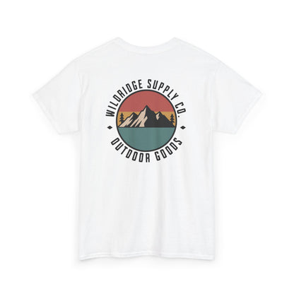 Wildridge Supply Co. Mountain Motel Key T-Shirt  Front & Back Outdoor Graphic Tee for Hikers, Campers & Travelers