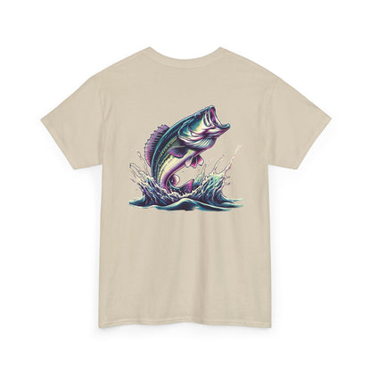 Bass Fishing Splash Graphic Tee – Jumping Largemouth Design