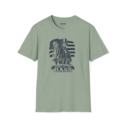 "Land of the Free, Home of the Bass" Patriotic Fishing Tee