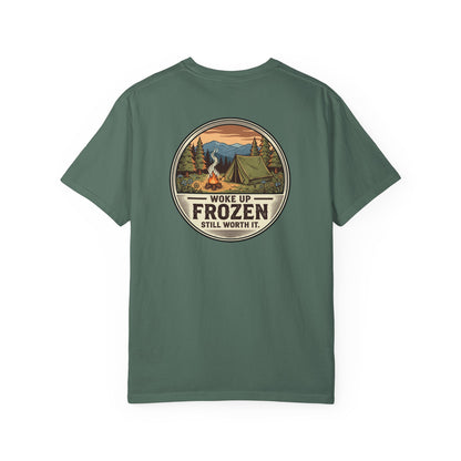 Woke Up Frozen Camping T-Shirt I Outdoor Camping Shirt