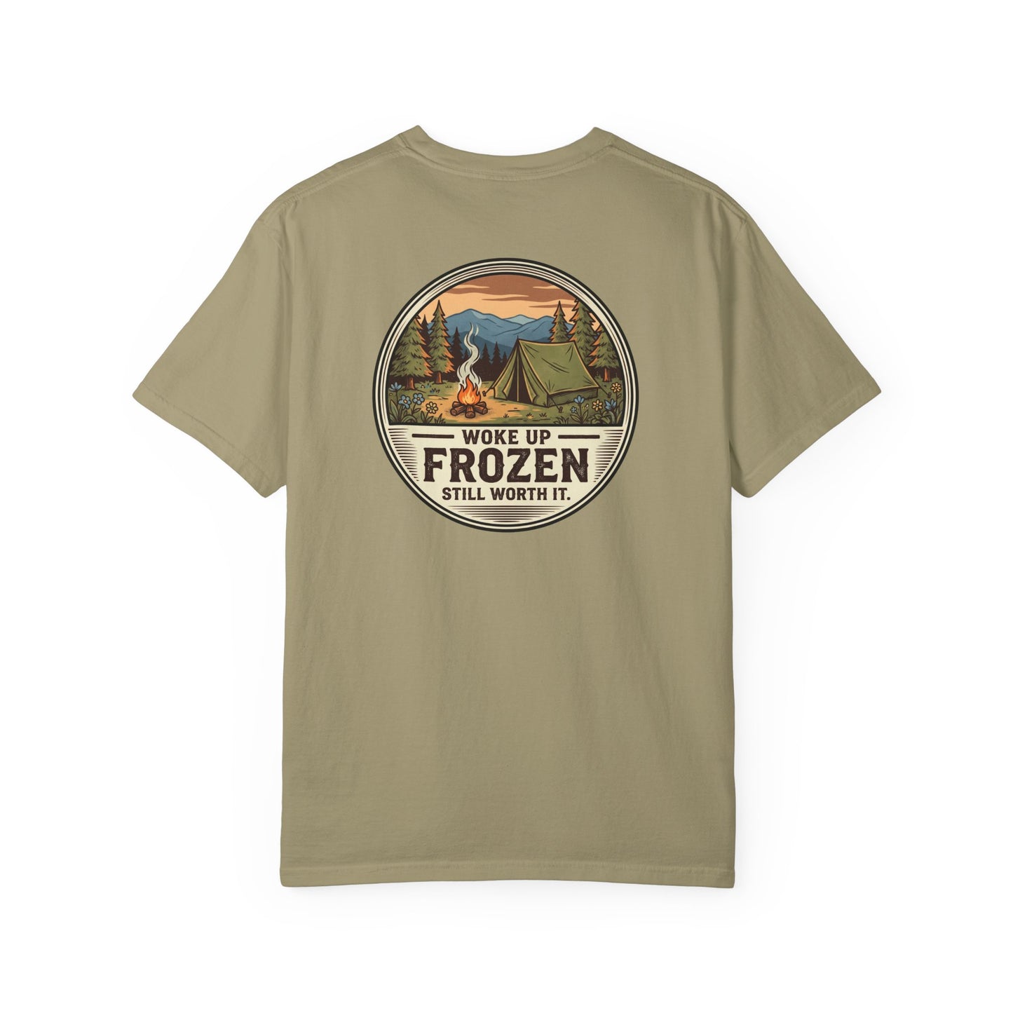 Woke Up Frozen Camping T-Shirt I Outdoor Camping Shirt