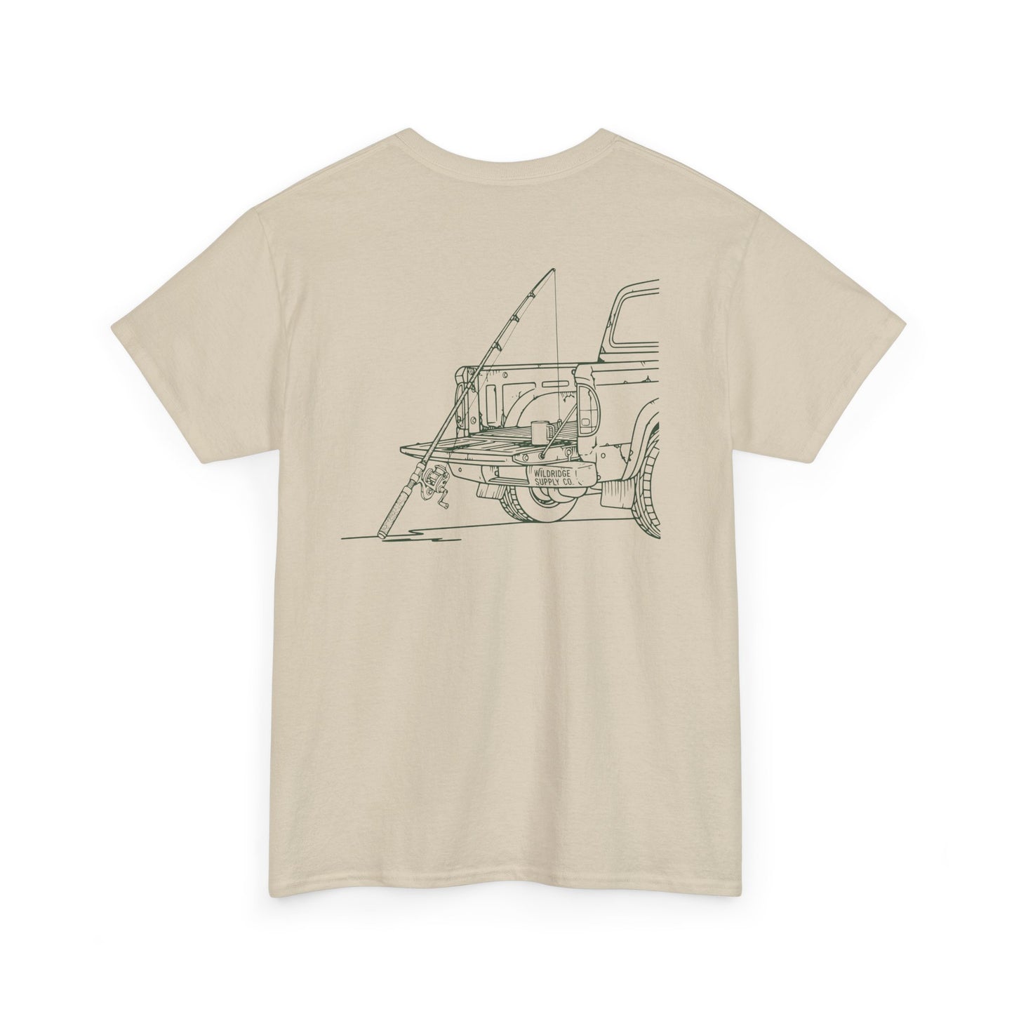 Truck Tailgate Fishing Graphic Tee – Minimal Outdoor Shirt