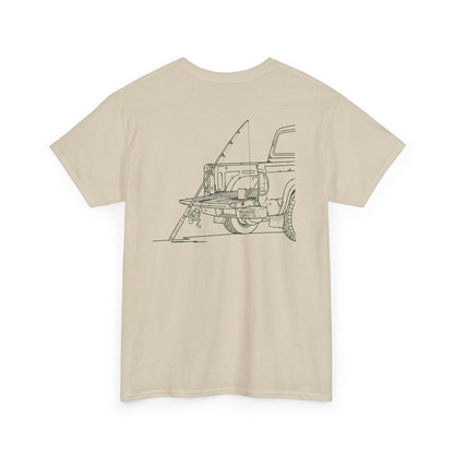 Truck Tailgate Fishing Graphic Tee – Minimal Outdoor Shirt