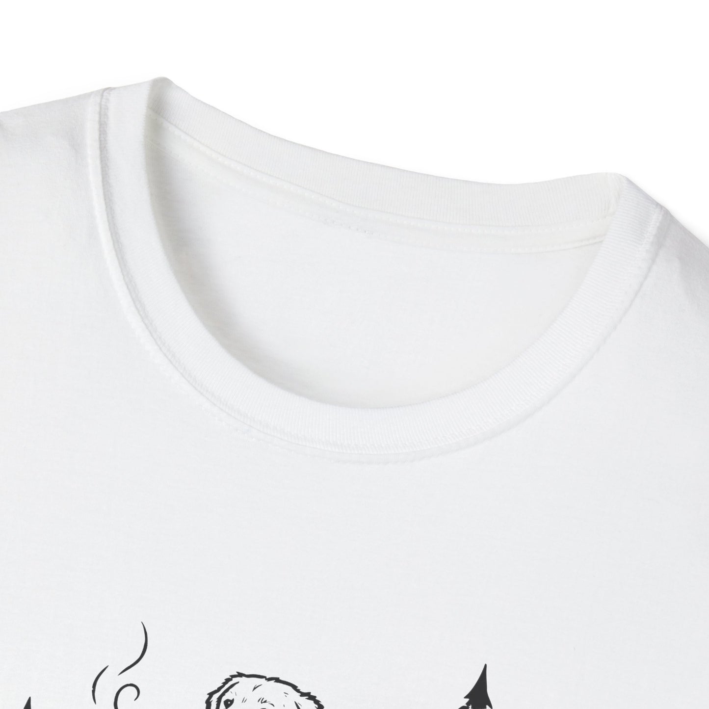 Camping Dog T-Shirt — "Cold Nose, Warm Fire, Good Dog" Graphic Tee