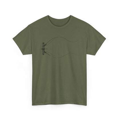 Fishing Tee — Jumping Fish Hook Graphic T-Shirt