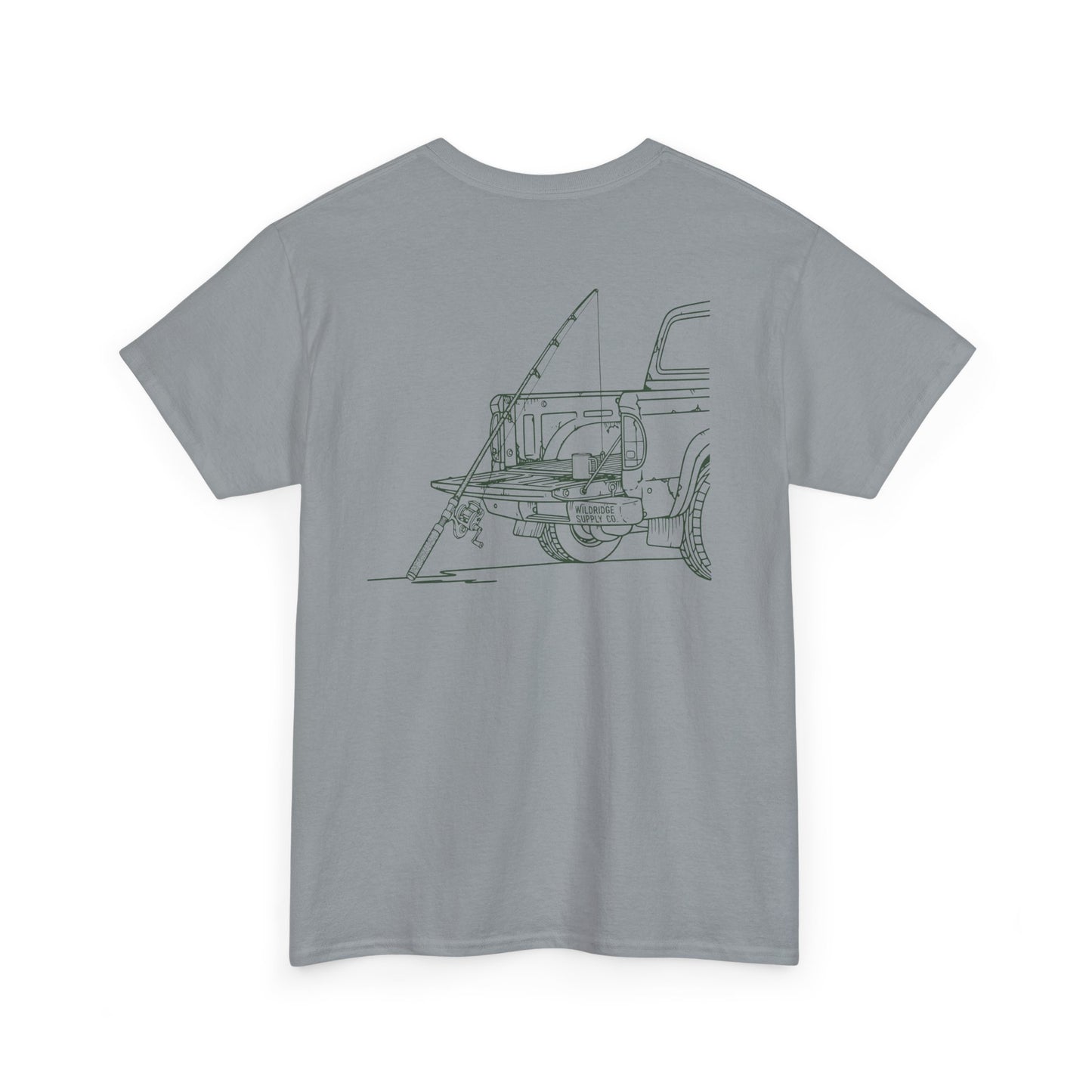 Truck Tailgate Fishing Graphic Tee – Minimal Outdoor Shirt