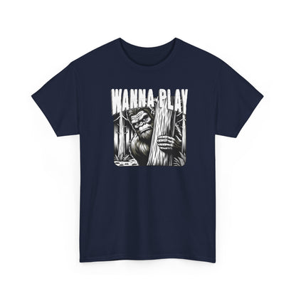 Bigfoot “Wanna Play” Tee – Cryptid Horror Graphic Shirt