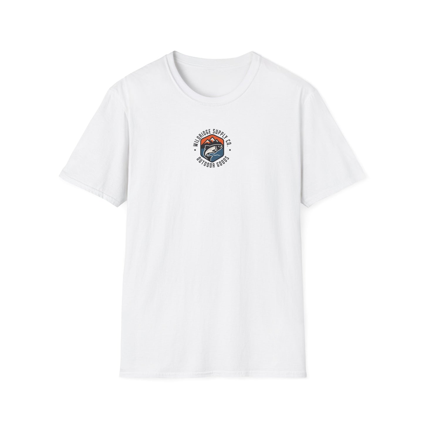 Fishing Unisex Softstyle T-Shirt with Alaskan Seaplane Design - Fly in Cast Out