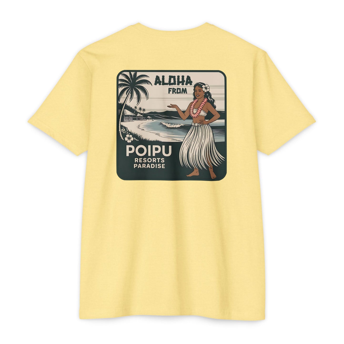 Aloha From Poipu - Retro Hula Resort Tee Coastal Lifestyle Shirt