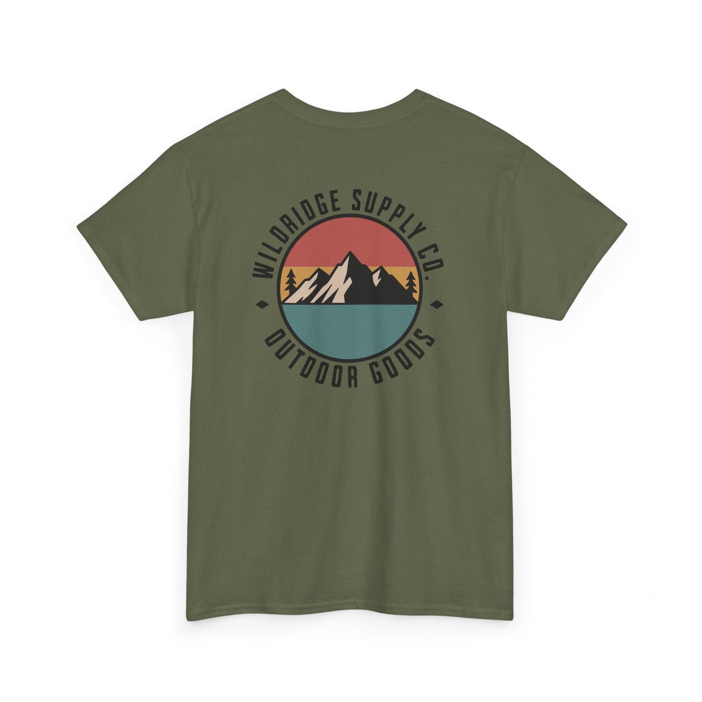Wildridge Supply Co. Mountain Motel Key T-Shirt  Front & Back Outdoor Graphic Tee for Hikers, Campers & Travelers